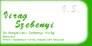 virag szebenyi business card