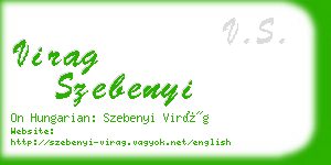 virag szebenyi business card